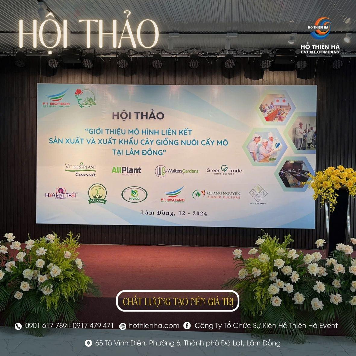 Hội thảo - Giới thiệu mô hình liên kết sản xuất vầ xuất khẩu cây giống nuôi cấy mô tại Lâm Đồng