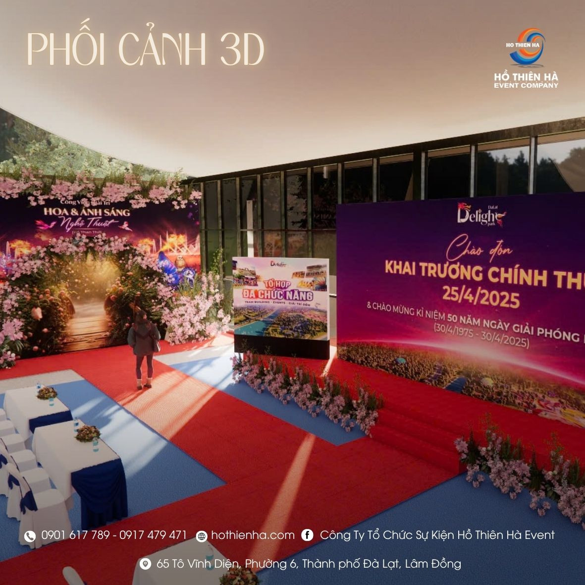Phối cảnh 3D Lễ khai trương Công viên giải trí Hoa & Ánh sáng nghệ thuật Delight Park