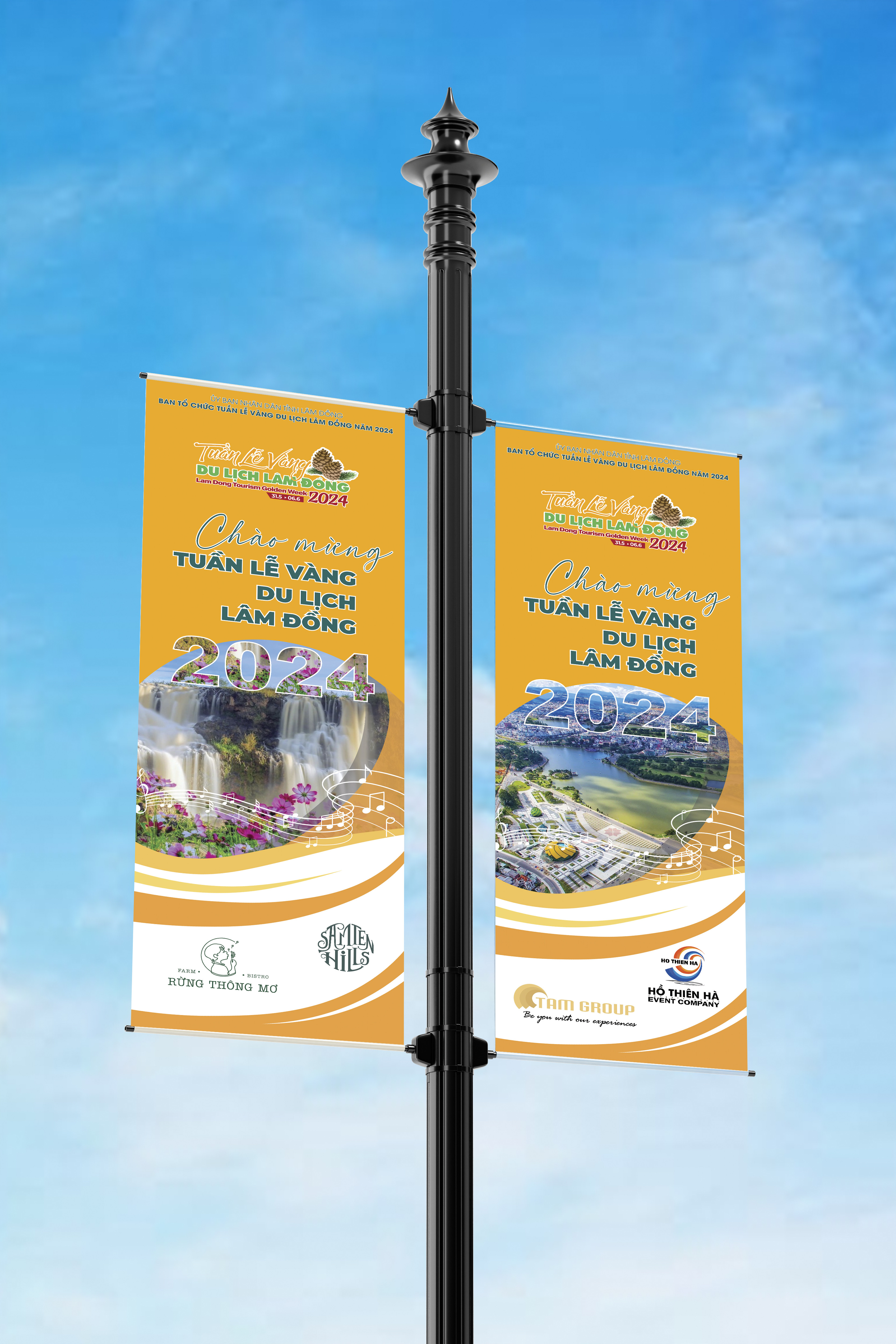 Phướn Tuần Lễ vàng Du lịch Lâm Đồng thứ 3 năm 2024